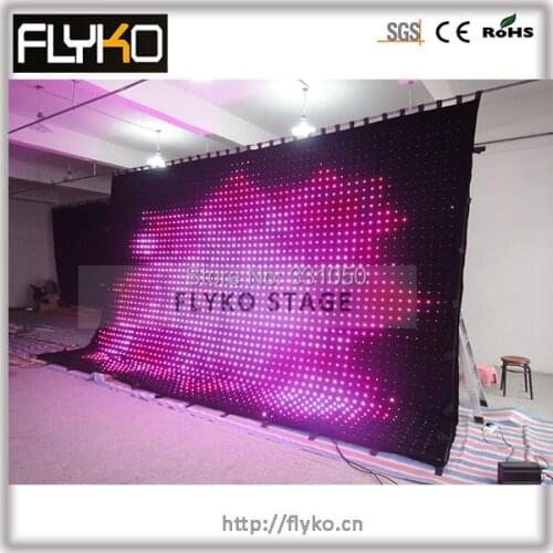 Free shipping 4m by 6m wide p100mm led stage backdrop cloth