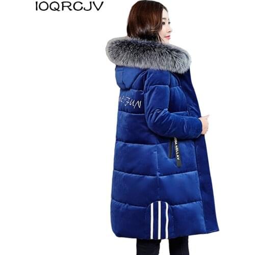 Large Size L-6XL Winter Thicken Down Cotton Jacket 2019 New Women Long Hooded Parkas Coats Fur Collar Casual Warm Outwear R1032