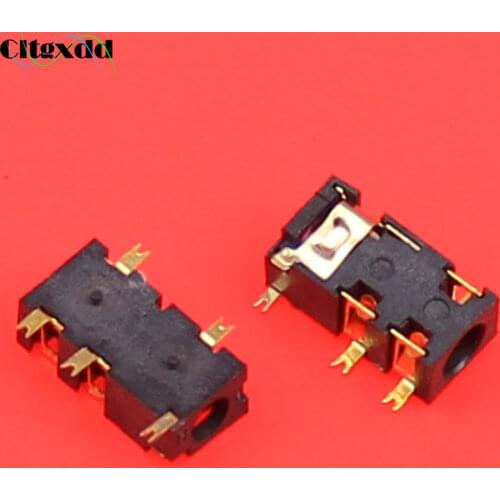 Cltgxdd New Gold Plated 3.5mm Stereo Audio earhone socket interface Right Angle Plug headphone jack Connector Panel PCB SMD 5pin