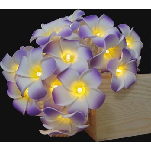 DIY floral garland with led light for wedding decoration,artificial plumeria vase flower arrangement,room light decorative