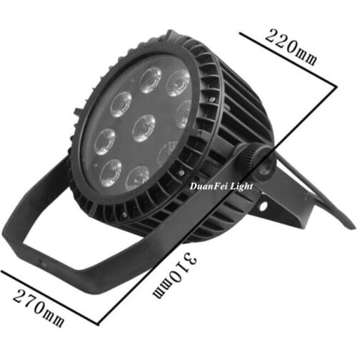 DunFly 6pcs/lot mini led uplight 7*15w led slim par rgbwa par 64 led flat par party decoration