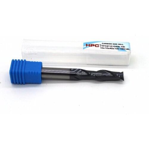 Router bit 10*10*100 with 2 flutes HRC 45 square flatted mill cutter tungsten carbide end mills CNC machine milling tools