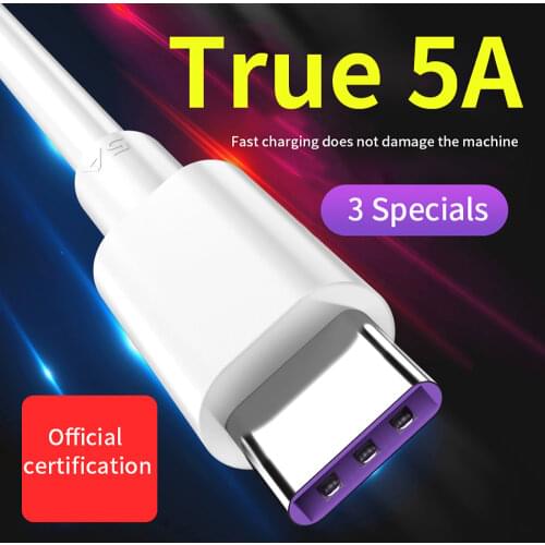 Kebiss Usb C Cable for Vivo Double Engine Type C 5A Flash Charging Cable Mobile Phone Accessories Charger Usb Cable Type C Cable