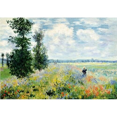 Poppies at Argenteui Claude Monet Impression Oil Painting on Canvas Posters and Prints Wall Picture for Living Room