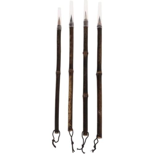 Chinese Painting Brush Natural Bamboo Pole Regular Script Calligraphy Brush