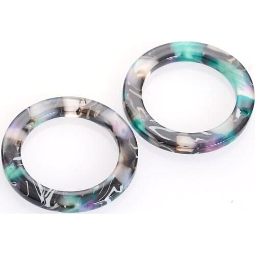 Miasol New Arrival 20 Pcs 30MM Round Dount DIY Earrings Pendants Ornaments Acetic Acid Fresh Powder For Jewelry Making