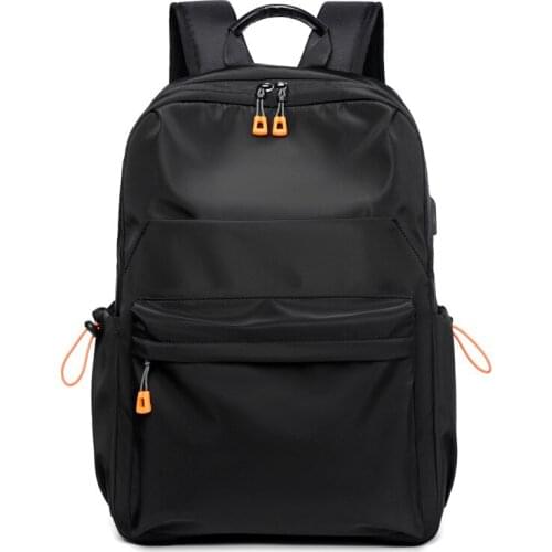 Black/Grey Men Travel Business Large Backpacks 15.6-max Laptop Bags Waterproof Oxford Multi-functional Chargeble-for-phone Bags