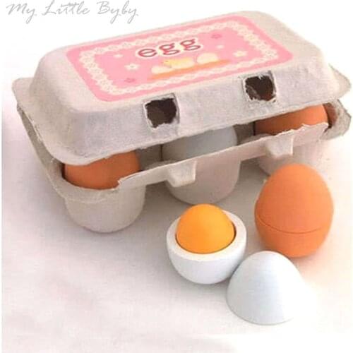 2020 New Fashion Newest Arrivals 6PCS Eggs Yolk Pretend Play Kitchen Food Cooking Kids Children Baby Toy Funny Gift