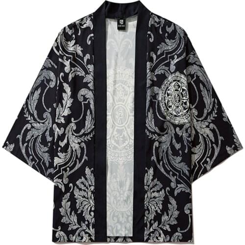New Kimono Pants Set Cardigan Cosplay Shirt Women Yukata Streetwear Men Traditional Flowers Haori Haori Japanese Samurai Clothes