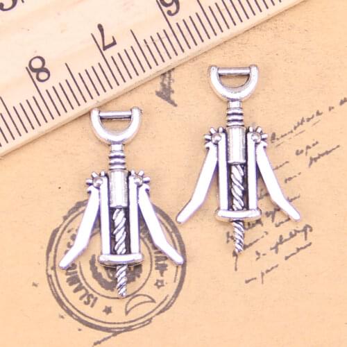 14pcs Charms Red wine bottle open 25*17mm Antique Pendants,Vintage Tibetan Silver Jewelry,DIY for bracelet necklace