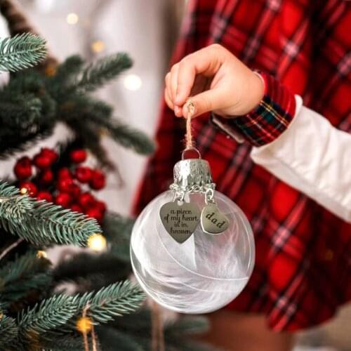 Christmas Xmass Tree Hanging Ball Ornaments Decorations Gift New Year Navidad Ball Bauble For Xmass Paradise Memorial Ball Gift