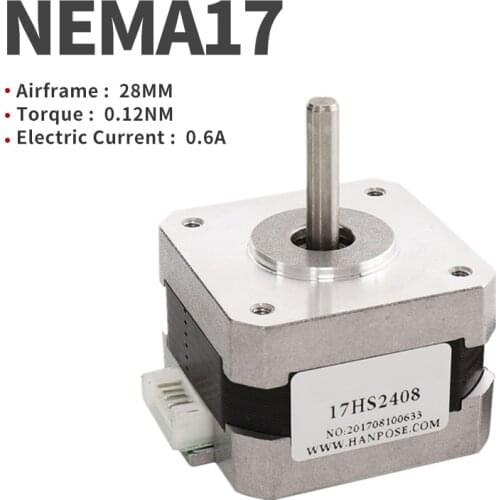 0.6A Micro 42 stepper motor Nema17 28MM 12V two-phase four-wire Nema17 42 stepper motor 3D printing motor