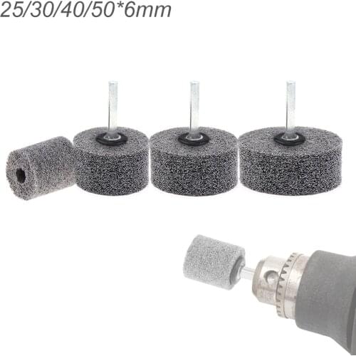 Cylindrical Fiber Grinding Head Nylon Grinding Wheel Polishing Wheel Shank Diameter 6MM Power Tool Accessories for Drill Polish