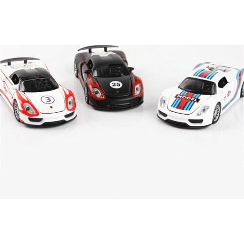 1:32 Martini 918 Super Simulation Toy Car Model Alloy Pull Back Genuine License Collection Gift Off-Road Vehicle Children Toys