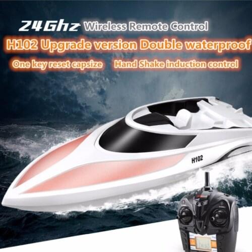 TKKJ H102 Racing Double Waterproof Rc Boat 2.4g 4ch 150m 30km/h High Speed Electric Remote Control Rc Speedboat Boat Vs Ft011