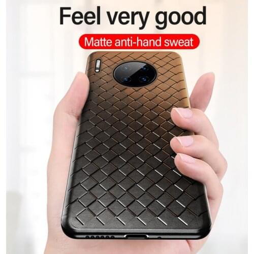 Ultra-thin Weave Grid Soft Silicone Phone Case For Huawei Mate 30 20 10 P40 P30 P20 Lite Pro Honor Luxury Breathable Cover