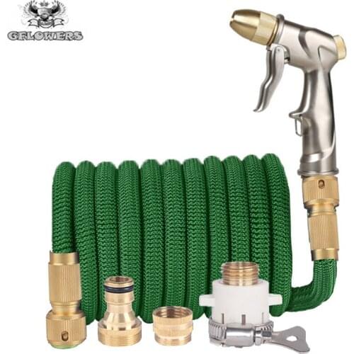 25ft-100ft Retractable Garden Water Gun Magic Water Pipe EU High Pressure Car Wash Hose Garden Watering NozzlePet bath supplies