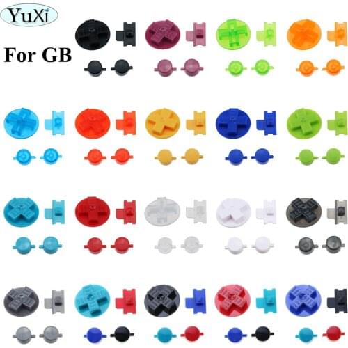 YuXi 19colors Colorful Replacement Buttons for Gameboy Classic GB Keypads for GB DMG DIY for Gameboy A B buttons D-pad
