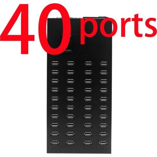 40 Ports USB Charging Station 300W Power Supplier Multi Port Wall Adapter Rapid Charger Hotel School Office Workshop Public
