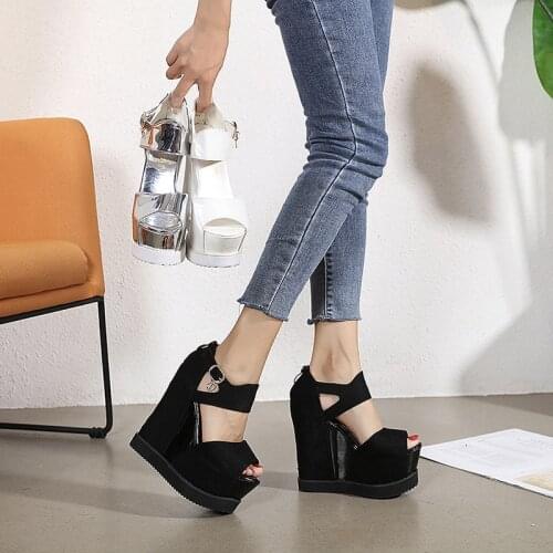 Sexy Urtal High Heel Rivet Platform Shoes Ankle Strap Slingback Womens Sandals Punk Gothic Style Open Toe Lady Pumps