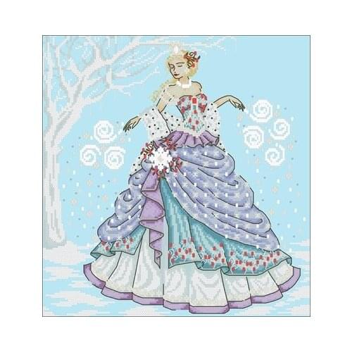 Magazine-Snow Queen Counted Cross Stitch 11CT 14CT 18CT Cross Stitch Kits Embroidery Needlework Sets