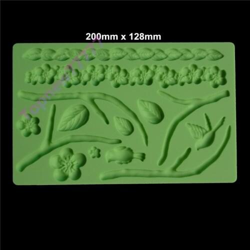 100% SGS Silicone Fondant Flower Edgings Lace Mold DIY Cake Tool Decoration 2138