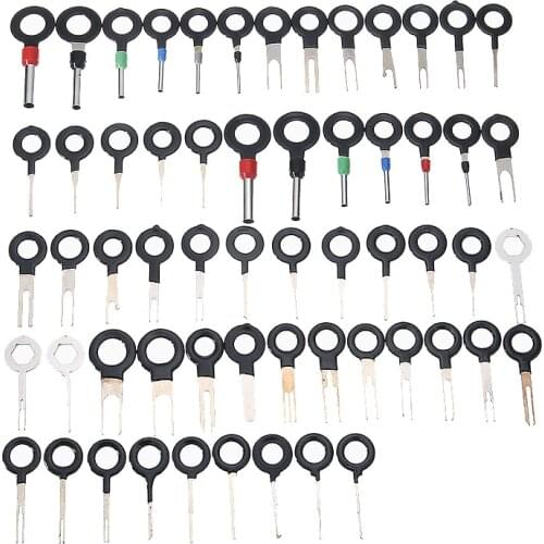 118pcs Car Terminal Connector Removal Tools Kit Wire Pin Extractor Puller Set Repair Hand Tools With A Pearl Ball Chain