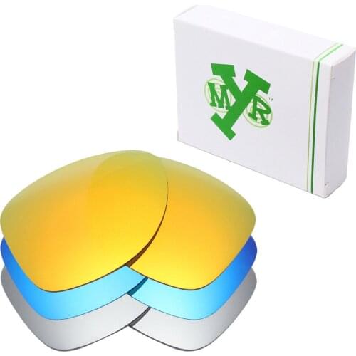 3 Pairs Mryok POLARIZED Replacement Lenses for Oakley Dispatch 2 Sunglasses Ice Blue & Fire Red & Silver Titanium