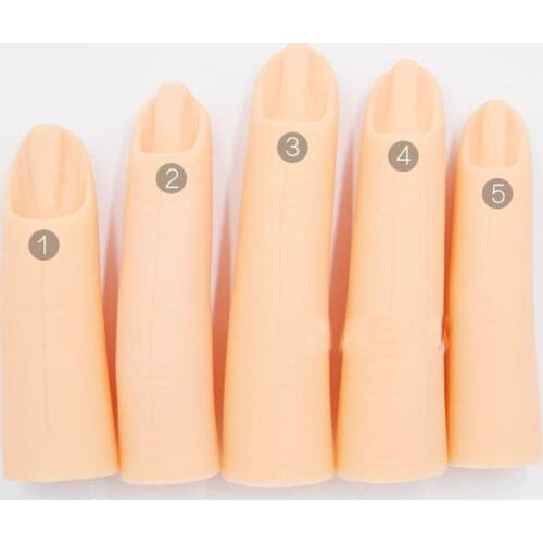 5Pcs/set Nail Art Trainer Practice Training Finger Model For Acrylic Gel Manicure Salon Tools
