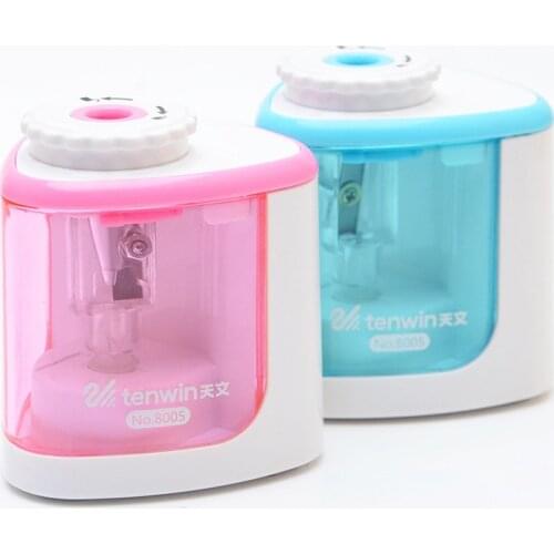 Electric Auto Pencil Sharpener 2 in 1 ,Touch Switch Pencil Sharpene 6-8mm Pencil and Color Pencil School Office Home Stationery
