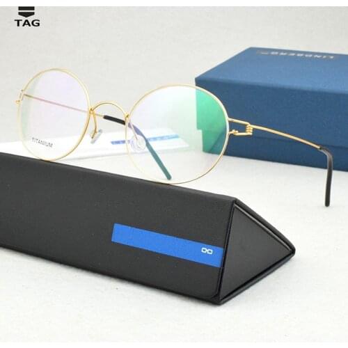 Brand Round Optical glasses frame women Ultralight Titanium eye glasses frames for men Retro Korea transparent Myopia spectacle