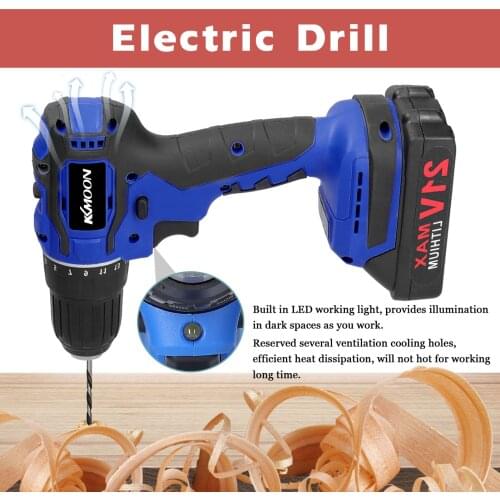 Household Cordless Electric Drill 2 Speed Control Modes Rotation Ways Adjustment 21 Gears of Torques Adjustable Mini Screwdriver