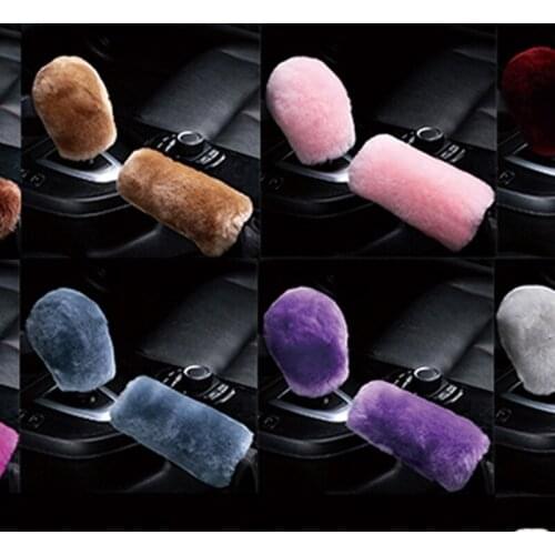 Winter plush fur car hand brake cover shift knob cover for Citroen C-Quatre C-Triomphe Picasso C1 C2 C3 C4 C4L C5 Elysee/DS-seri