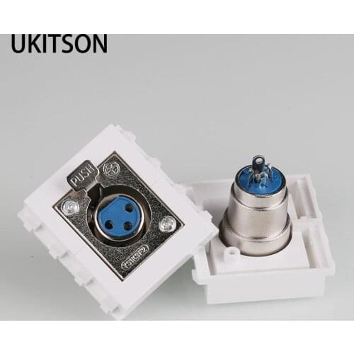 1 Unit 46x36mm Female XLR Slot Socket Welding 3 Chip XLR Audio Microphone Modules