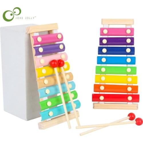 Toy Xylophone Montessori Educational Toy Wooden Eight-Notes Frame Style Xylophone Children Kids Baby Musical Funny Toys