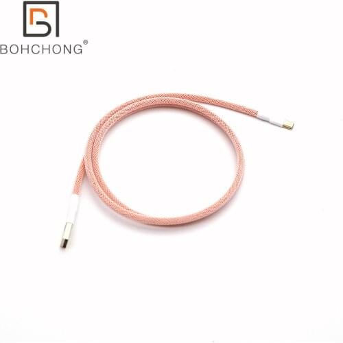 Custom Make PET Double Sleeved USB to TYPE C Cable for Mechanical Keyboard Cable