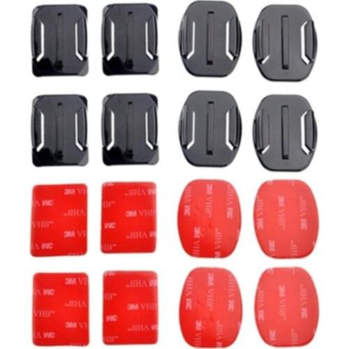 Adhesive Mounts For GoPro Hero 8 7 6 5 4 3 Curved Flat Mounts 3M Sticky Pads for Xiaomi Yi SJCAM Action Camera Helmet Board