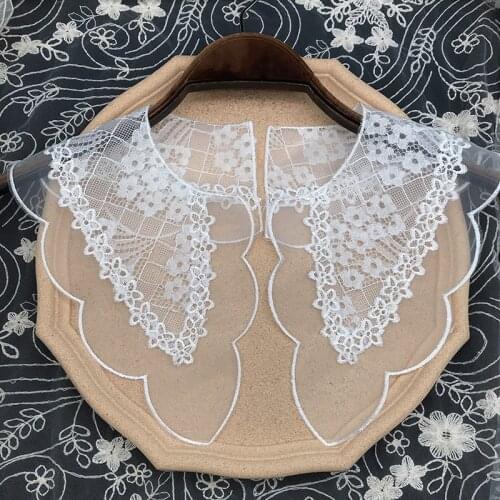 Trendy Organza Embroidered Lace Collar DIY Shirt Dress Cloak Shawl Womens Clothing Design And Production Decorative Accessories