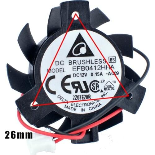 DELTA EFB0412HHA 12V 0.15A VGA COOLER Diameter of 35 mm Pitch 26 mm