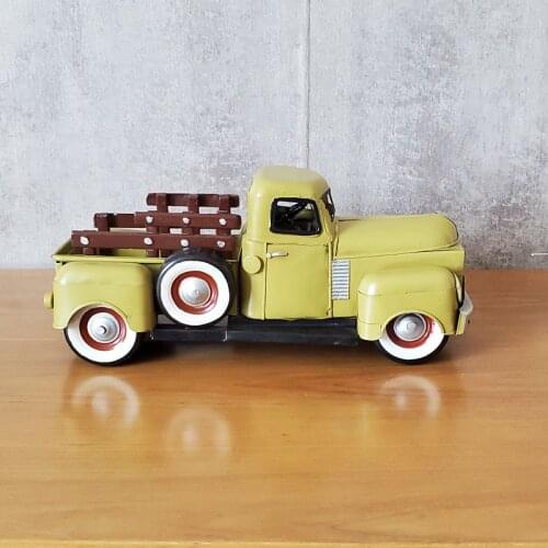 Car-Model Truck Modelcar Access Ironwork Crafts Furnishing Articles Collection Handicraft Bar Decorations Gifts Nostalgic