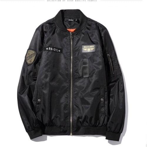 Mens Printing Jacket Spring-Autumn Army Green Mens Pilot Jacket Wind Breaker Bomber Jackets Men Coat Jaqueta Masculina