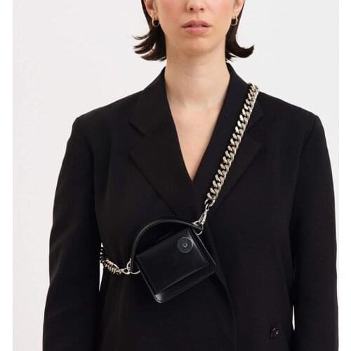 Women bag 2020 new PU Flap Euro-America style Coarse Chains Fashion Solid Hasp Soft Shoulder Bags purses MINI bag designer bags