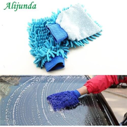 New Hot Super Mitt Microfiber gloves Body window Cleaning Gloves Cloths Cars Household washing towels