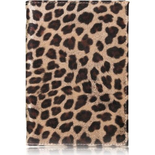 2021 New Card Holder Pu Leather Wild Leopard Style Passport Cover Case With Card Case And Cash Holder