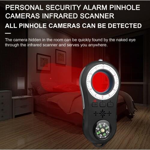 Security Alarm Anti-Candid Camera Detector Cameras Infrared Scanner Burglar Motion Vibration Sensor for Travel Home Hotel