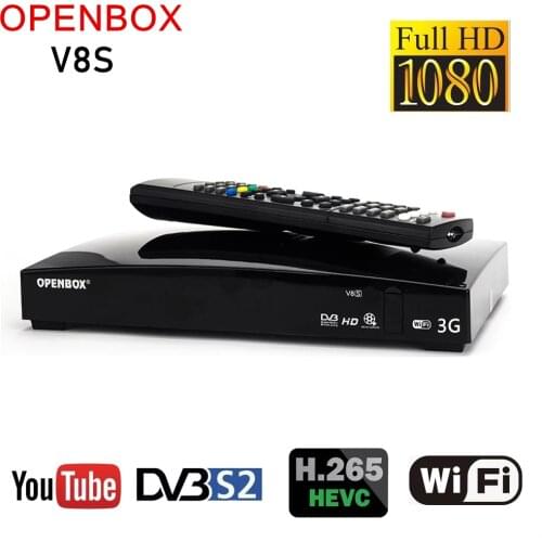 Openbox V8S 1080P Full HD DVB-S2 Digital Satellite Receiver Support RT5370 USB Wifi Youtube DVB S2 Set Top Box same as v8s plus