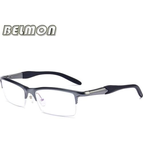 Spectacle Frame Eyeglasses Men Computer Optical Eye Glasses AL-MG Frame For Male Transparent Clear Lens Armacao de RS086