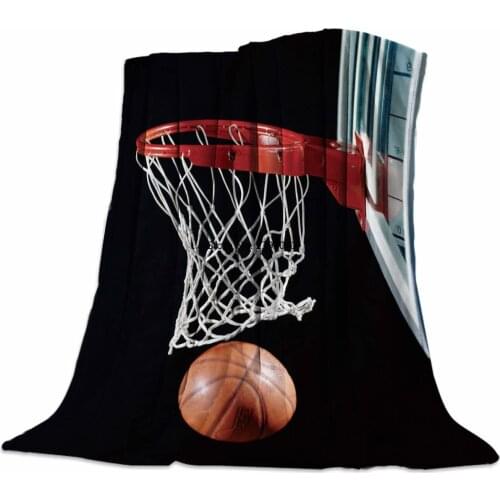 Throw Blanket for Couch Bed Sofa Chair,Luxury Decorative Flannel Fleece Microfiber Throw Blankets,Flaming Basketball King Size