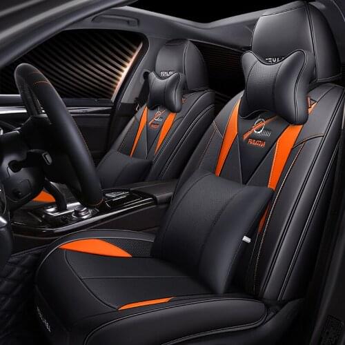 9D carbon fiber luxury leather car seat cover Car Seat Cushions Car pad Car Styling For Toyota Camry 40 RAV4 Verso FJ Land Cruis