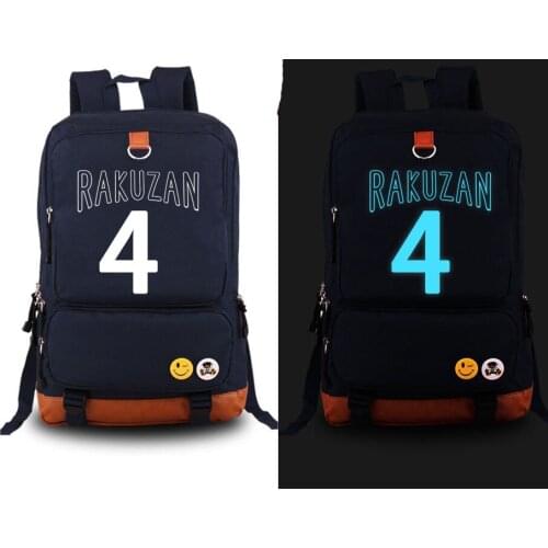 Kurokos Basket ball Akashi Seijuro Cosplay Backpack Kuroko no Basket Anime seirin Canvas Student Luminous Schoolbag Travel Bags